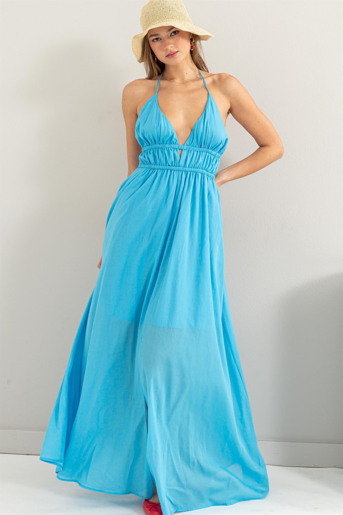 open back halter maxi dress RK Collections Boutique open back halter maxi dress RK Collections Boutique