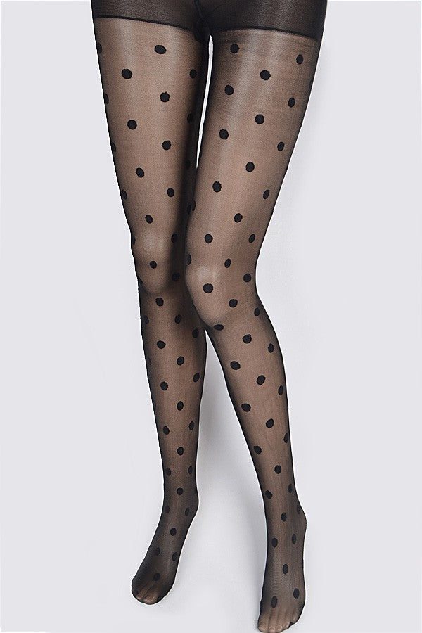 polka dot sheer tights