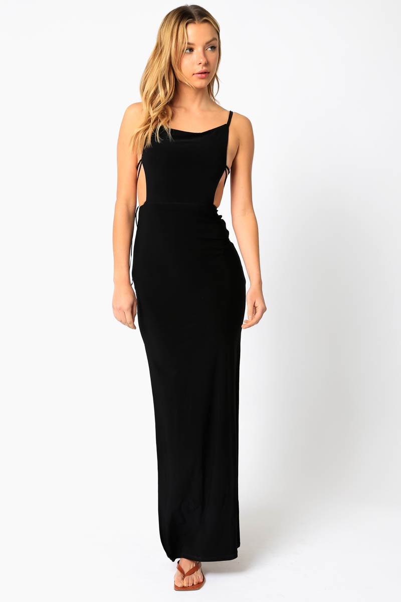 String Back Maxi Dress Apple Green / SMALL String Back Maxi Dress Apple Green / SMALL