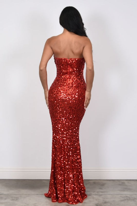 sleeveless sequin maxi dress