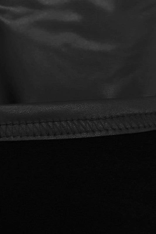 fleece lined faux leather leggings