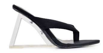 lucite clear wedge flip flop