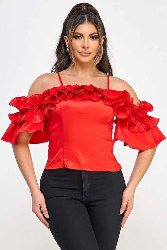 Ruffle Off the Shoulder Top