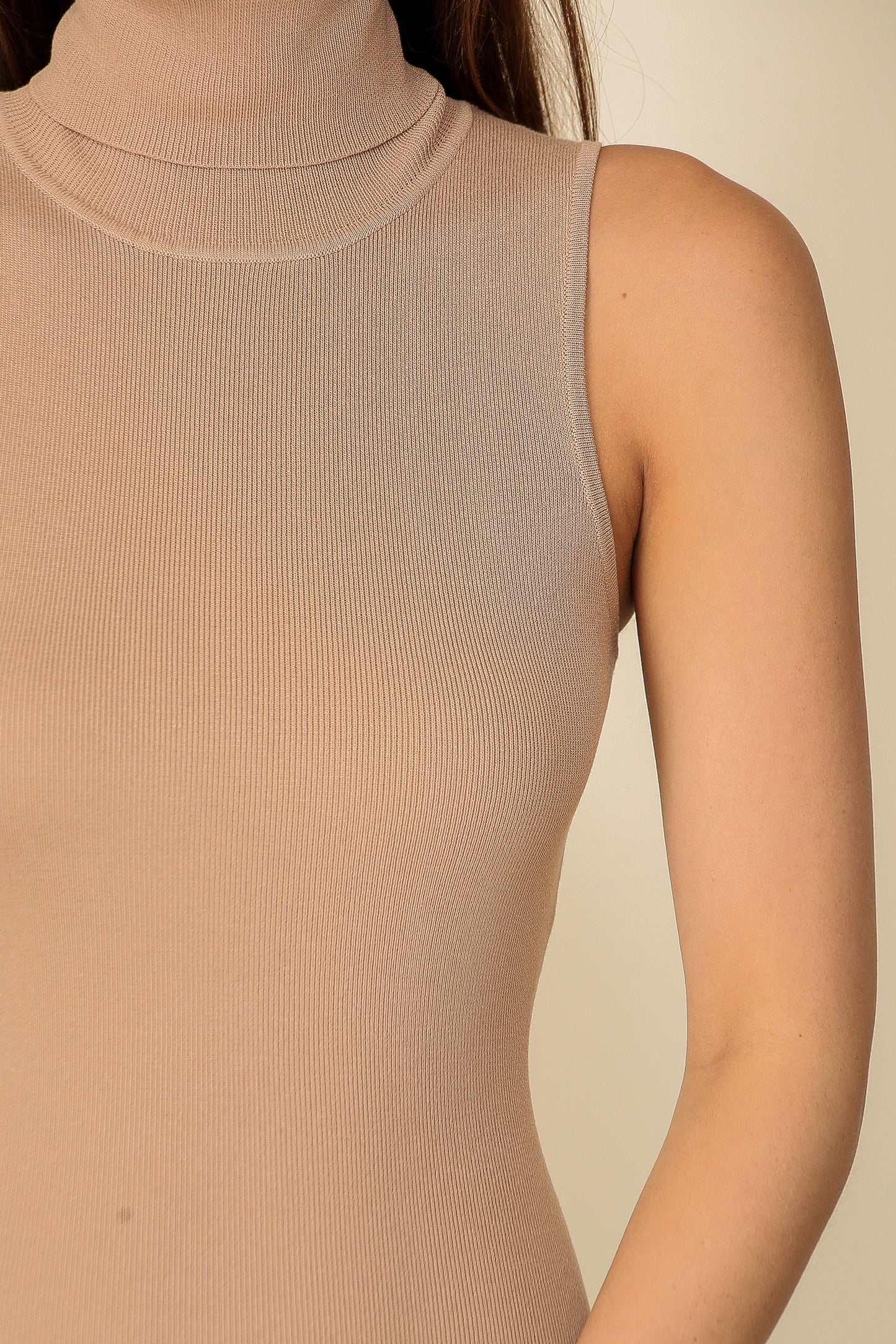 knit turtleneck ribbed midi dress