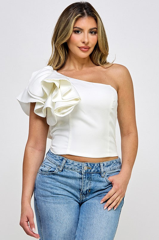 ruffle one shoulder top – RK Collections Boutique