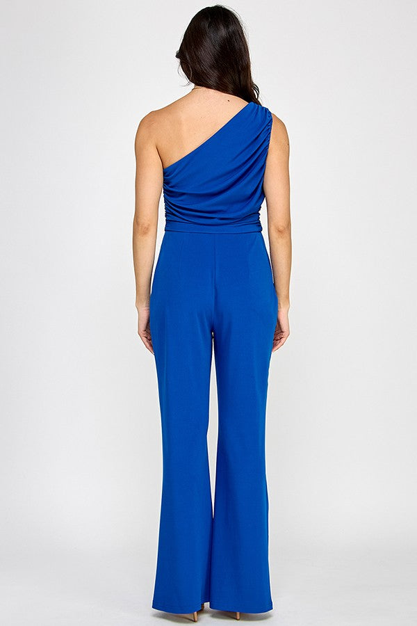 One Shoulder Knit Jumpsuit