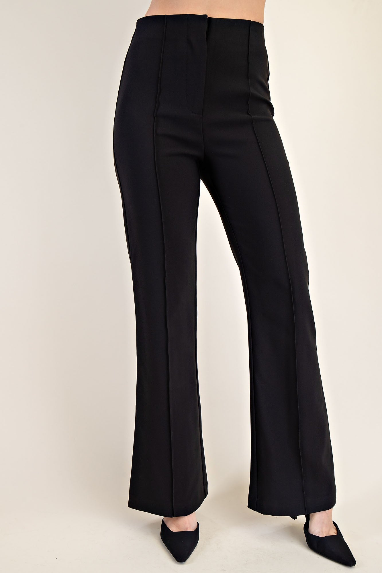 Flared High-Waisted Pants Black / Large Flared High-Waisted Pants Black / Large