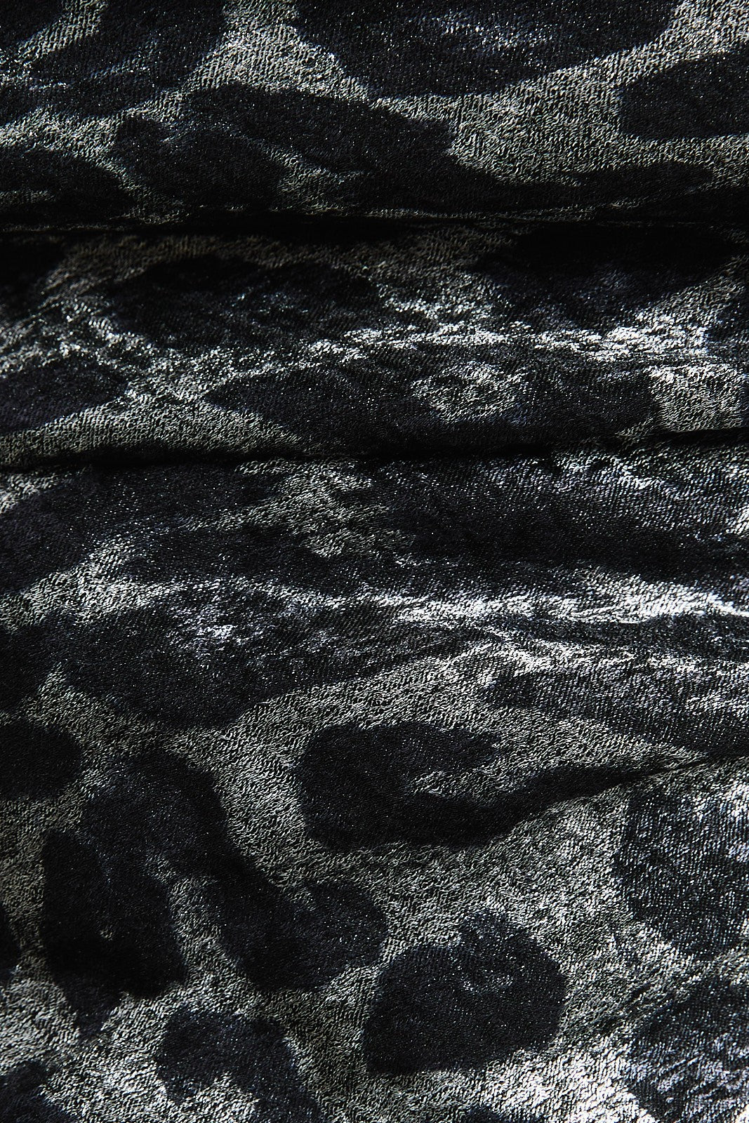 Metallic Leopard Cowl Neck Choker Sleeveless Top