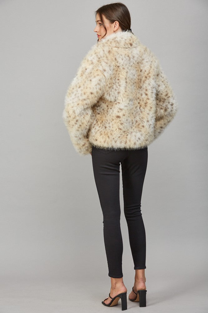 leopard faux fur coat