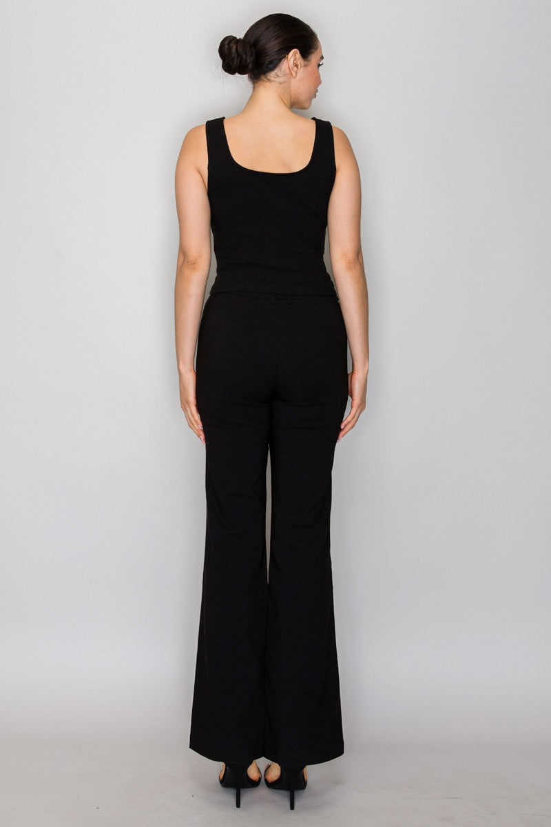 Stretch Flared Pants