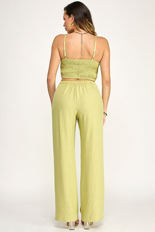 2pc set- Braided Rope Detail Top & Pants