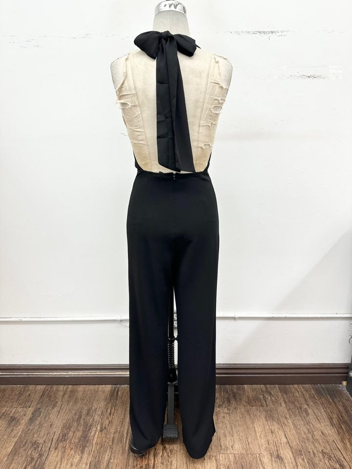 Deep Plunge Halter Jumpsuit