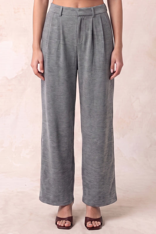 Double Pleat Wide Leg Pants