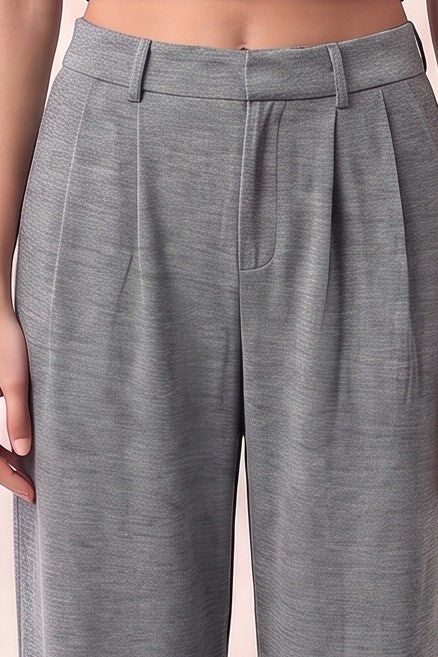 Double Pleat Wide Leg Pants