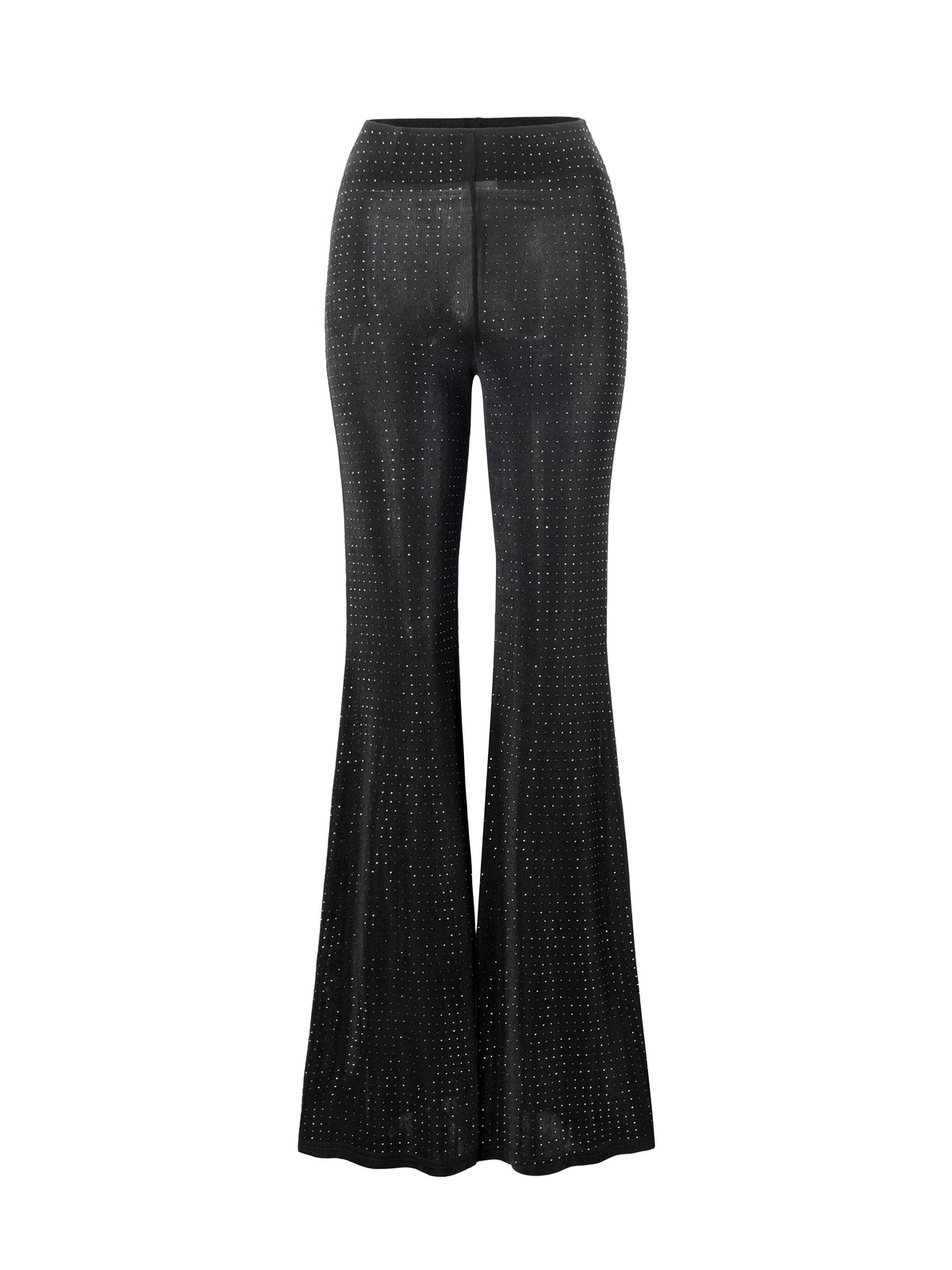 pull on rhinestone studded flare pants