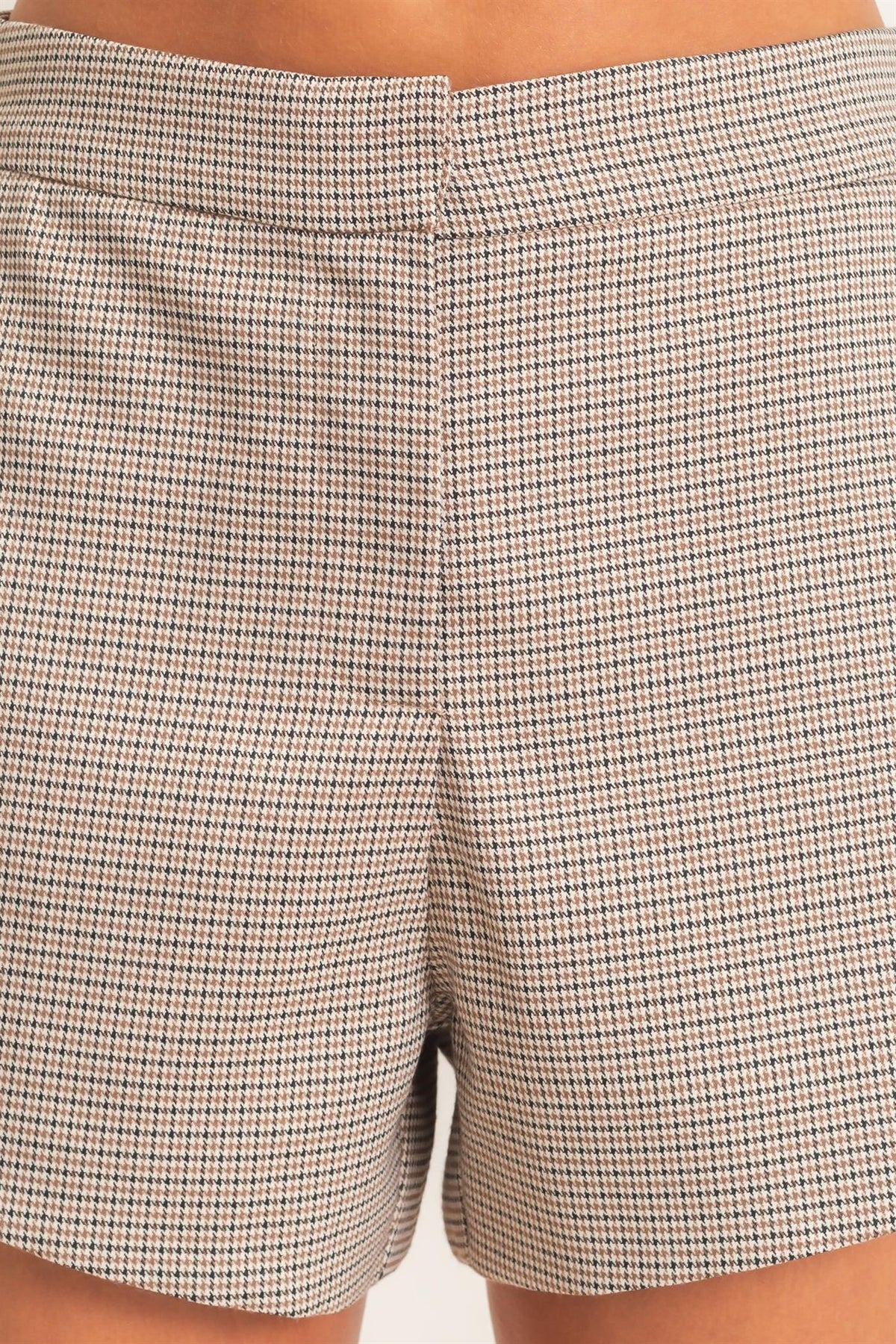 plaid high waist shorts