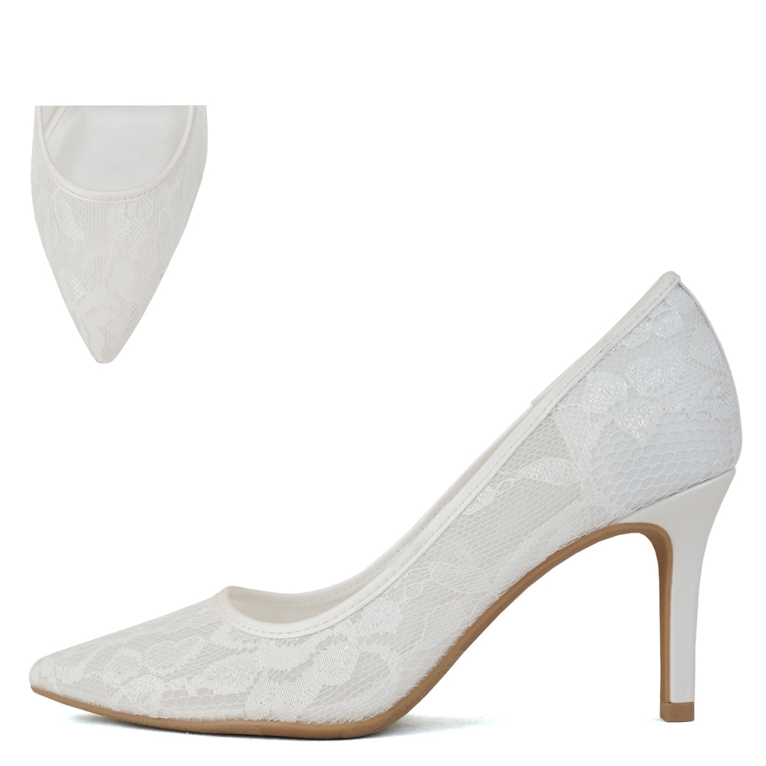 floral lace pump