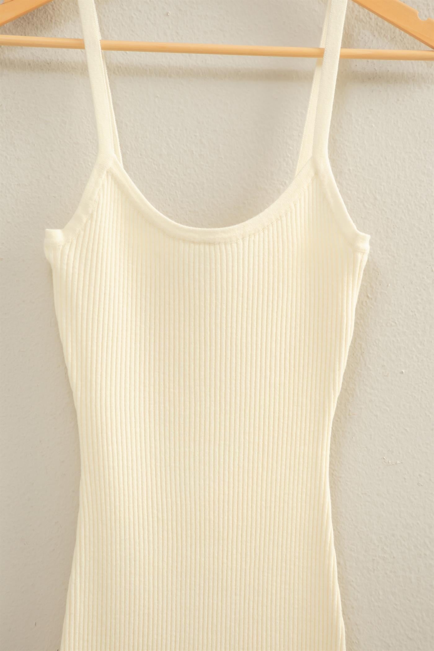 Ribbed Knit Sleeveless Bodycon Mini Dress