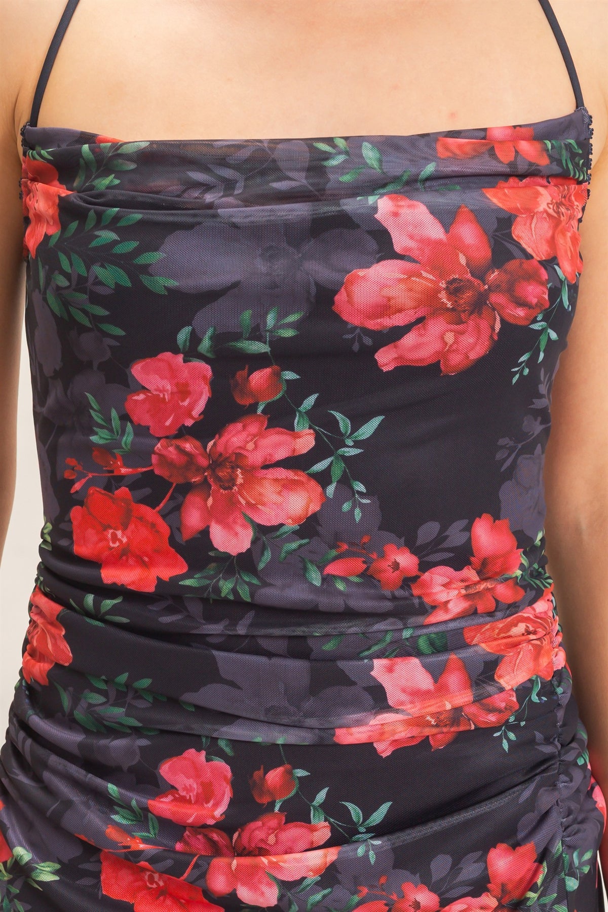Floral Print Sleeveless Maxi Dress