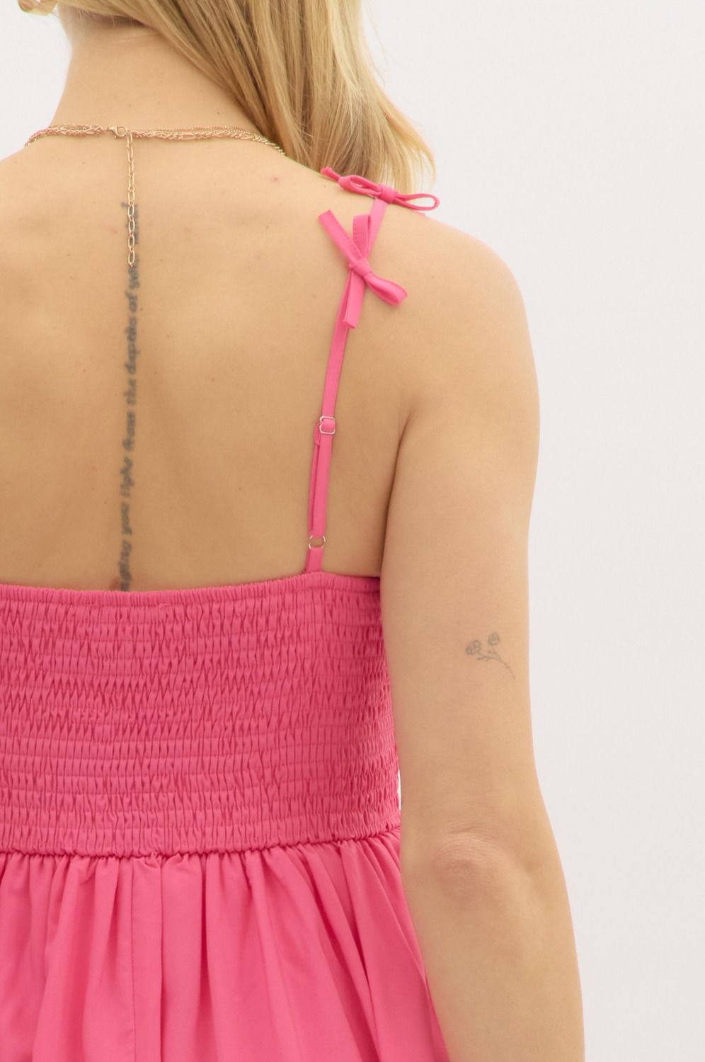 bow straps twist front top pullover midi dress