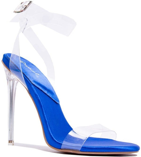 clear strap clear stiletto heel