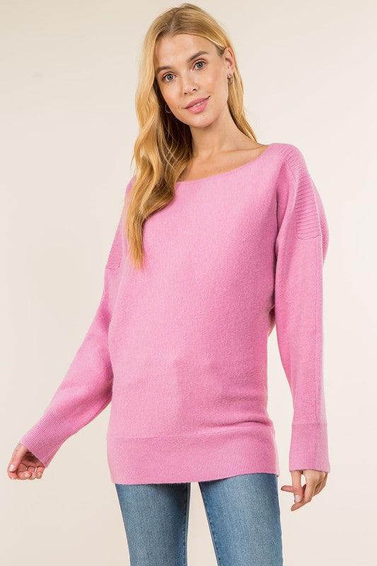 PLUS Asymmetric pintuck shoulder sweater - tarpiniangroup