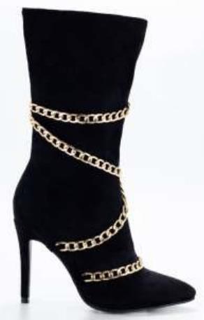 chain wrapped pointy toe stiletto - tarpiniangroup