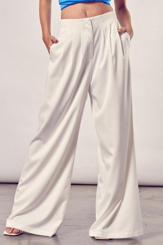 High waisted wide leg dress pants – RK Collections Boutique