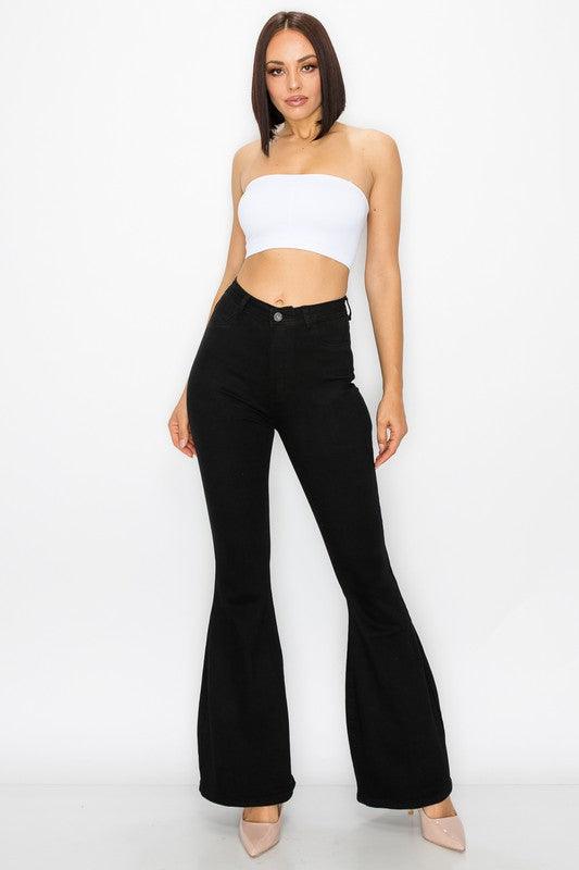 stretch high waist bell bottom jeans bc001-Jeans-Lover Brand-tikolighting
