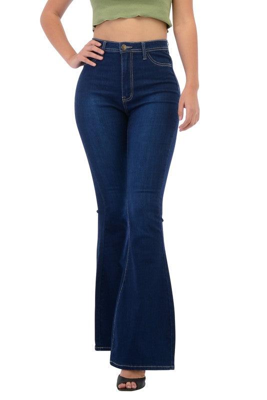 High waist stretch bell bottom jeans BC005-Jeans-Lover Brand-tikolighting