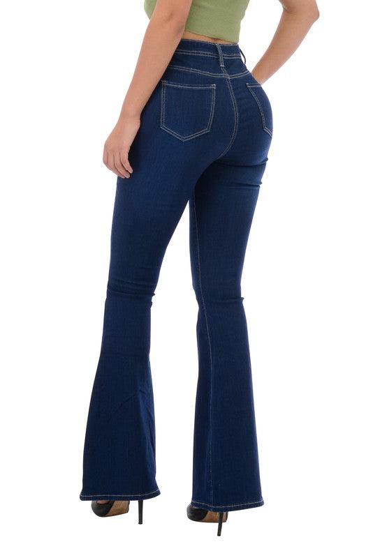 High waist stretch bell bottom jeans BC005-Jeans-Lover Brand-tikolighting