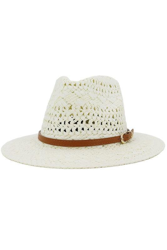 brown banded straw fedora-Accessory:Hat-Accity-White-CWAH062-4-tikolighting