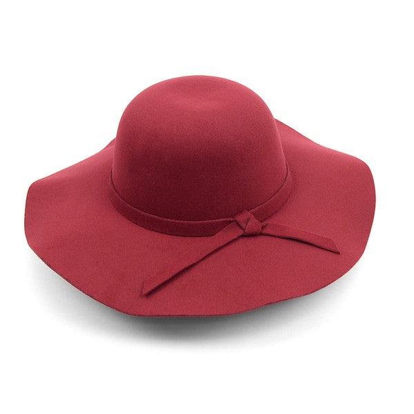 Circle Floppy Wide Brim Hat-Accessory:Hat-Cap Zone-Burgundy-33272740-tikolighting