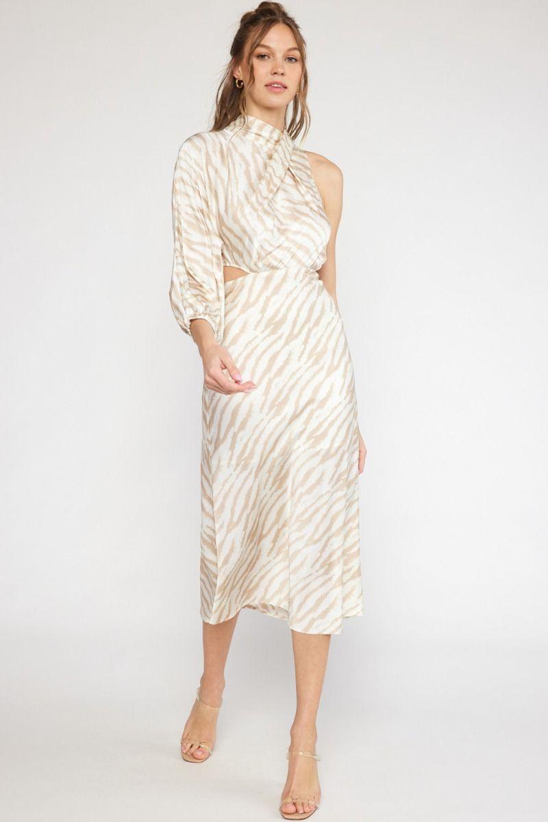 zebra print satin dress Eydis zebra satin slip dress