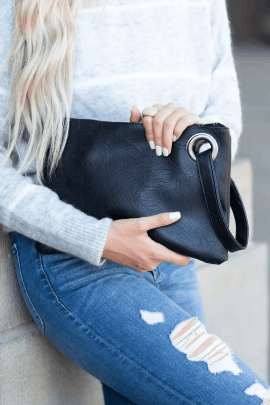 FAUX LEATHER OVERSIZED CLUTCH BAG - tarpiniangroup