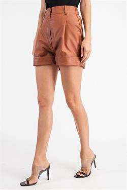 Leather High-rise Shorts-Shorts-Glam-tikolighting