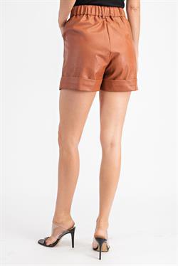 Leather High-rise Shorts-Shorts-Glam-RK Collections Boutique