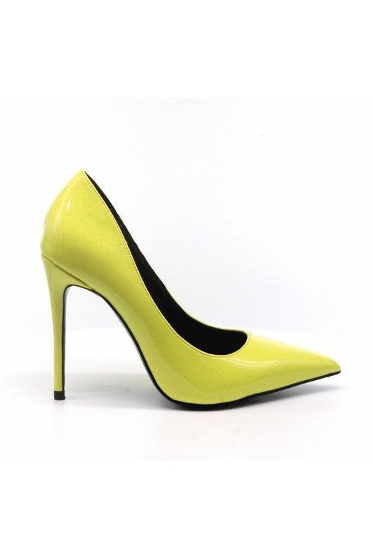 Pointy toe stiletto pumps-Shoe:Heel-Cape Robbin-Lemon/Lime-NeonLights-1-tikolighting
