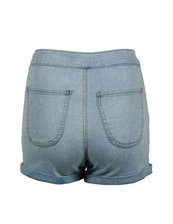 Super High Rise Cuffed Short-Shorts-Boom Boom Jeans-tikolighting
