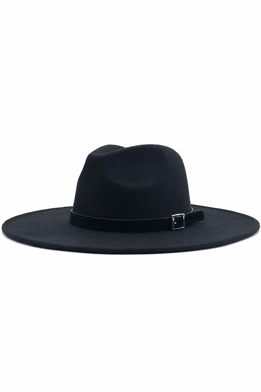 wide brim belt buckle band panama hat - tarpiniangroup