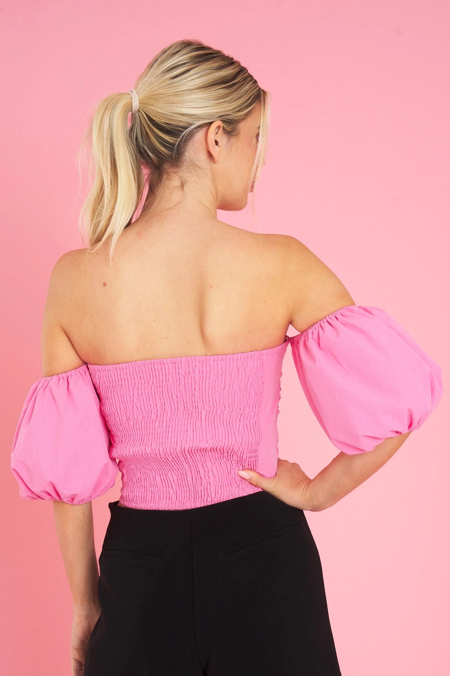 Off-Shoulder Puff Sleeve Top - RK Collections Boutique