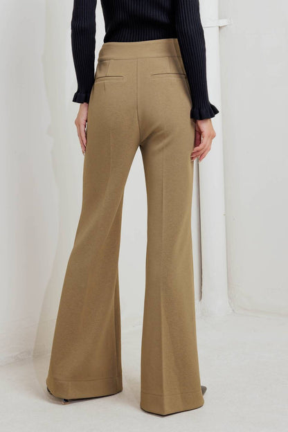 knit high waist wide leg pants