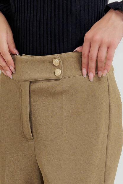 knit high waist wide leg pants