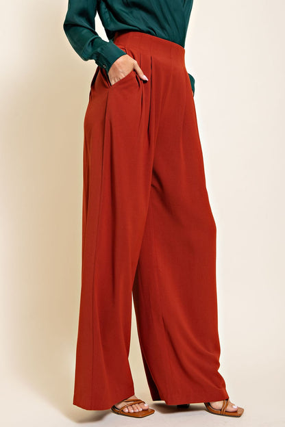 high waist wide leg pants