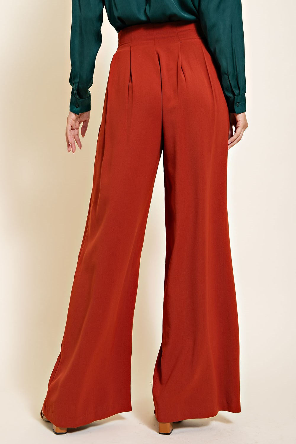 high waist wide leg pants