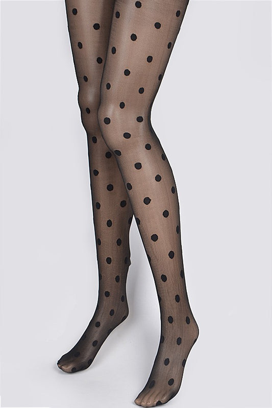 polka dot sheer tights