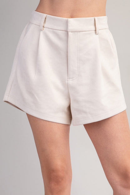 High Waist Suede Shorts