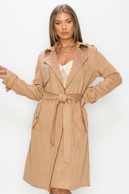 Scuba Suede Medium Length Jacket