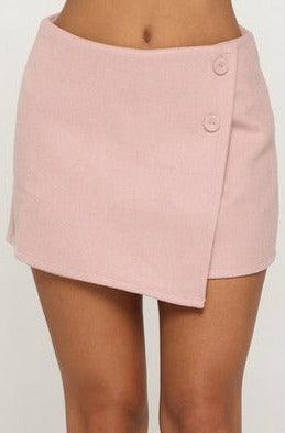 asymmetric two button wrap skort - RK Collections Boutique