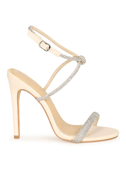 rhinestone straps stiletto heel shoe